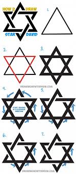 How To Draw The Star Of David The Jewish Star With Easy Steps Drawing Tutorial How To Draw Step By Step Drawing Tutorials Star Of David Tattoo Jewish Star Tattoo