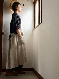 リネン100エプロンワンピースドレス 生成りベージュ おうち服 母の日 iichi ハンドメイド クラフト作品 手仕事品の通販 ワンピース ドレス エプロンワンピース ファッションアイデア