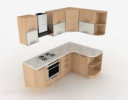 modern wood l shaped kitchen cabinet
