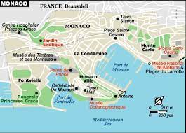Principauté de monaco (french pronunciation: Monaco Map Europe Country Map Of Monaco