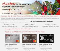 Compare all cimb credit cards & apply online. Cimb Enrich Platinum World Elite Mastercard Revision 2019 Genx Geny Genz