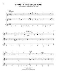 Frosty The Snowman Sheet Music Gene Autry Guitar Ensemble