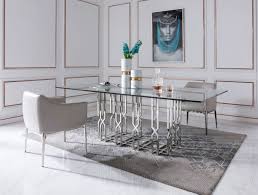 Decorating the modern dining room for a fully rewarding experience can be a complex task. Modrest Ericson Modern Style Glass Stainless Steel 7 Piece