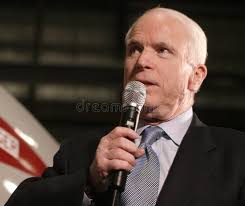 Headshot Del Discurso De La Broma De Juan McCain Fotografía editorial