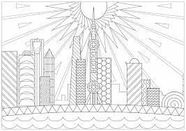 Select one of 1000 printable coloring pages of the category adult. Shanghai Buildings Landscapes Adult Coloring Pages