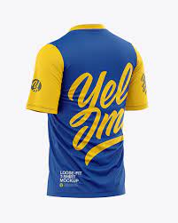 Download Men S Loose Fit T Shirt Mockup Back Half Side View In Apparel Mockups On Yellow Images Object Mockups