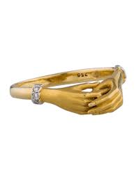 Carrera Y Carrera Diamond Clasped Hand Ring Carrera Y Carrera Jewelry Hand Ring