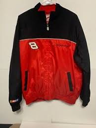 Dale earnhardt budweiser chase nascar jersey lg l. Chase Authentics Dale Earnhardt Jr 8 Racing Jacket Nascar Mens Medium Bud Racing Ebay