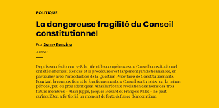 Dissertation de droit constitutionnel : La Dangereuse Fragilite Du Conseil Constitutionnel Aoc Media Analyse Opinion Critique