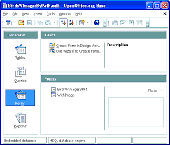 Main Open Office Base Project Manager Window Tutorial Database Create Forms