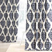 « use arrow keys < > to view the next page swipe photos to view the next page. Exclusive Fabrics Ikat Blue Printed Cotton Curtain Panel On Sale Overstock 8232606