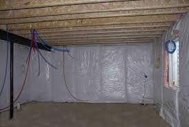 Some contractors go through the hassle of hanging unfaced insulation blanket followed by another step of placing a visqueen vapor barrier up against the. 14 Basement Wall Blanket Insulation R11 Photo Singh Homes Photos At Pbase Com