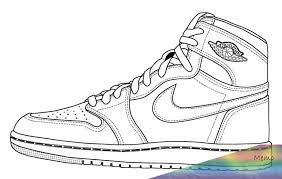 Picture of basketball player for coloring. Jordan Shoes Coloring Sheets Basketball Shoe Coloring Pages Free Air Jordan Schuhe Nike Schuhe Frauen Schuhzeichnung