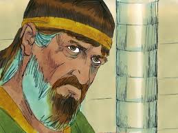 Biblia în Imagini Gratuite :: David, Batşeba şi parabola lui Natan ::  Natan, profetul, îl confruntă pe David după ce acesta comite adulter și  omor (2 Samuel 11:1-12:25)