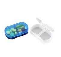 Wholesale Cheap Custom Mini Pill Storage Organizer Container Case Box PP  Plastic 2 Compartments for AM/PM Medication Management