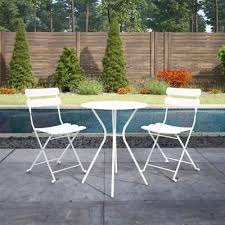 Winston Porter Alida Patio 3 Piece Bistro Set Winston Porter This 3 Piece Bistro Patio Set Is The Perfect Choice Bistro Patio Set 3 Piece Bistro Set Bistro Set