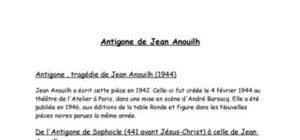 Comparaison Entre Antigone De Anouilh Et De Sophocle
