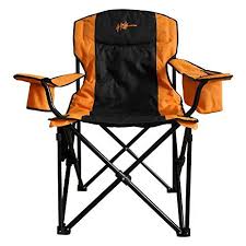 4tek Heated Portable Chair 3 Heat Levels Outdoor Camping Sports Stadium Orange Black Larg Portable Chair Outdoor Folding Chairs Folding Chair