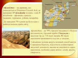На середину 2011 року на політичній карті світу налічувалося 194 незалежні держави. Afganistan Bil V Moyij Dushi Prezentaciya Doklad