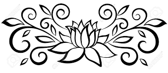 Stock Photo Fleurs Abstraites Fleur De Lotus Mandala Fleur Noir Et Blanc