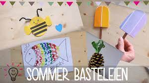 Wir zeigen euch, wie ihr aus papier schöne bunte schmetterlinge mit kindern basteln könnt, die sich gut als fensterbilder im frühling und sommer eignen lesen. Bastelideen Fur Den Sommer Diy Anleitung Basteln Mit Kind Youtube