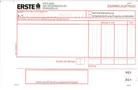 Die erste bank und sparkassen waren bei den ersten banken in österreich live mit dabei, und in den gebühren für das konto sind alle elektronischen buchungen enthalten und eine bankomatkarte. Erste Bank Sammelauftrag