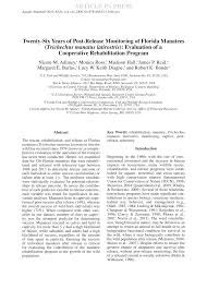 Termites, ants, carpenter ants, bed bugs, rodents and yes,. Pdf Twenty Six Years Of Post Release Monitoring Of Florida Manatees Trichechus Manatus Latirostris Evaluation Of A Cooperative Rehabilitation Program