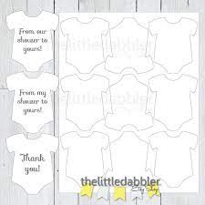 All too often you get free printable baby shower games, but you'd rather not waste the ink to print it because the free baby put the tags in an envelope, to reference them later. Baby Shower Mini Onesie Favor Thank You Gift By Thelittledabbler Baby Shower Onesie Baby Shower Favor Tags Baby Onesie Template