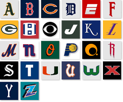 Sportsbabel American Sporting Alphabet Lettering Alphabet Alphabet Sports Team Logos