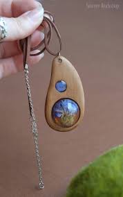 Wood Dried Flower Necklace Blue Corn Dried Ot Sincereworkshop Eco Jewelry Wood Resin Jewelry Resin Jewelry