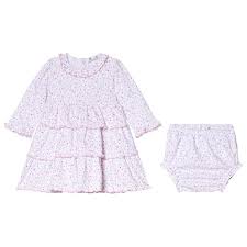 Pink Queen Od Castle Floral Print Ruffle Dress And Bloomers Set