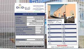 Accueil professionnels >services en ligne et formulaires >déclaration préalable (construction, travaux, installations et aménagements non soumis à permis de construire). Panneau De Permis De Construire Personnalise En Akylux Pour Chantier