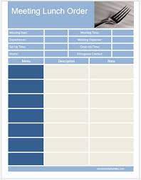 Maybe you would like to learn more about one of these? Meeting Lunch Order Form For Ms Word Word Excel Templates