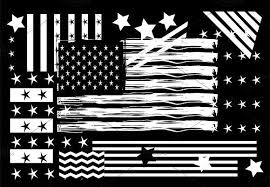 Black And White American Flag Vector Image Pin On Flags