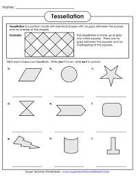 Shapes Tessellation Worksheets Worksheets For Kids Free Kindergarten Worksheets