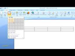 How To Create Tables In Word 2007 For Dummies - Youtube