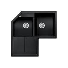 Unfortunately, a corner kitchen sink will lose your lighting. Blanco Metra 9 E Double Bowl Drop In Corner Kitchen Sink With Drainboard Silgranit Anthr The Home Depot Canada