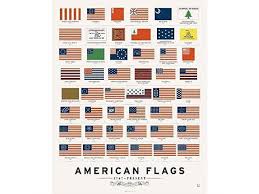 Pop Chart Poster Prints 20x16 American Flags Infographic