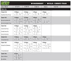This makes it the perfect program you would then continue the rotation in that manner until you have completed each workout of each phase four times. Body Beast Workout Sheets Build Shoulders