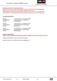 Voorbeeld Cv Volgens De Star Methode Recruitment Consultancy Pdf Gratis Download