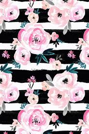 Black And White Stripes With Flowers Background Colorful Fabrics Digitally Printed By Spoonflower Sunset Rose Stripe Flower Wallpaper Flower Backgrounds Floral Watercolor