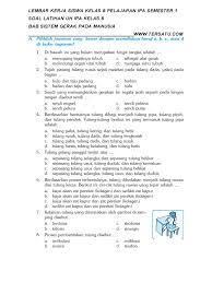 Soal ulangan kelas 4 tema 2 selalu berhemat energi. Soal Uh Ipa Kelas 8 Bab Sistem Gerak Pada Manusia Semester 1 Pdf