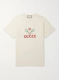 The realreal is the world's #1 luxury consignment online store. Cream Logo Embroidered Cotton Jersey T Shirt Gucci Mr Porter