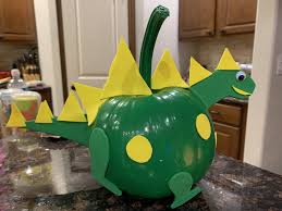 Dinosaur Pumpkin Painted Pumpkins Pumpkin Decorating Pumpkin Projects