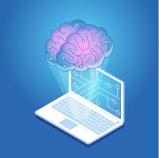 Computadora portátil con IA Royalty Free Stock SVG Vector and Clip Art