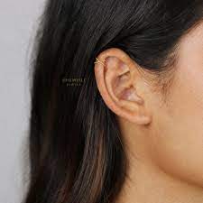 Tiny Thin Criss Cross Helix Cuff Upper Ear Cuff Earring No - Etsy