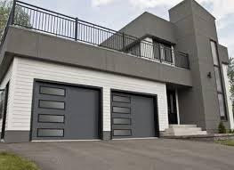 Garaga Standard Garage Doors Model Xl Charcoal Left Side Harmony Window Layout Garage Doors Contemporary Garage Doors Garage Door Styles