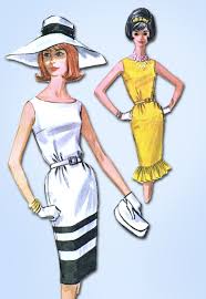 1960s Vintage Mccalls Sewing Pattern 6313 Misses Summer Cocktail Dress Size 10 31b Figurines De Moda Bocetos De Moda Patrones De Ropa