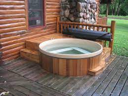 That said, round tubs are still a common addition to many homes. Western Red Cedar Redwood Hot Tubs And Roll Up Spa Covers Soft Tub Hot Tub Sunken Hot Tub Hot Tub