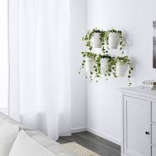 Skurar Plant Pot With Holder Indoor Outdoor White Ikea Potted Plants Indoor Ikea